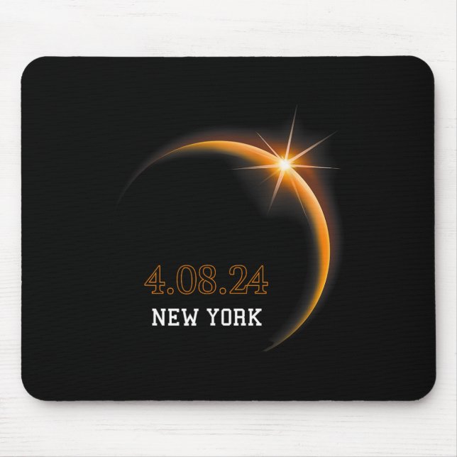 Mousepad Solar Eclipse 2024 Primavera de Totalidade de Nova (Frente)