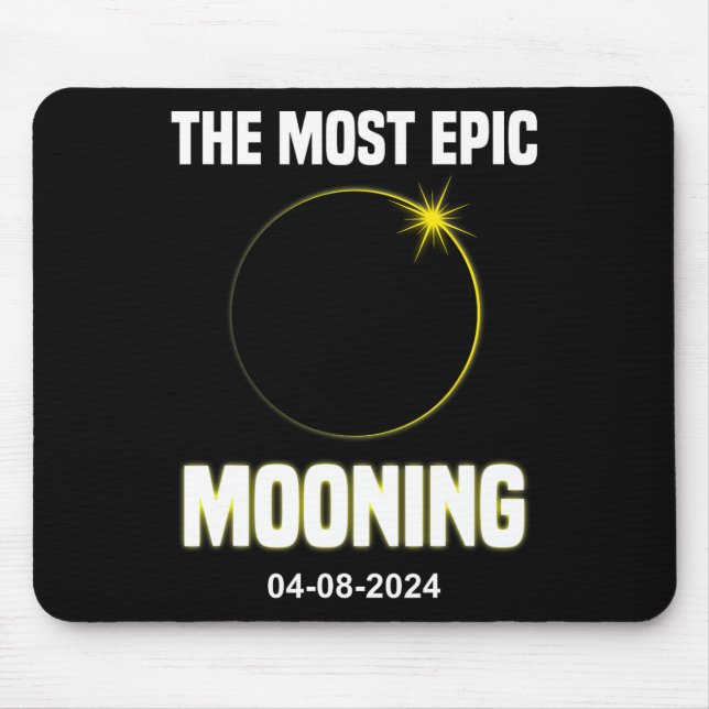 Mousepad Solar Eclipse Mooning Funny 04.08.2024 Eclipse (Frente)