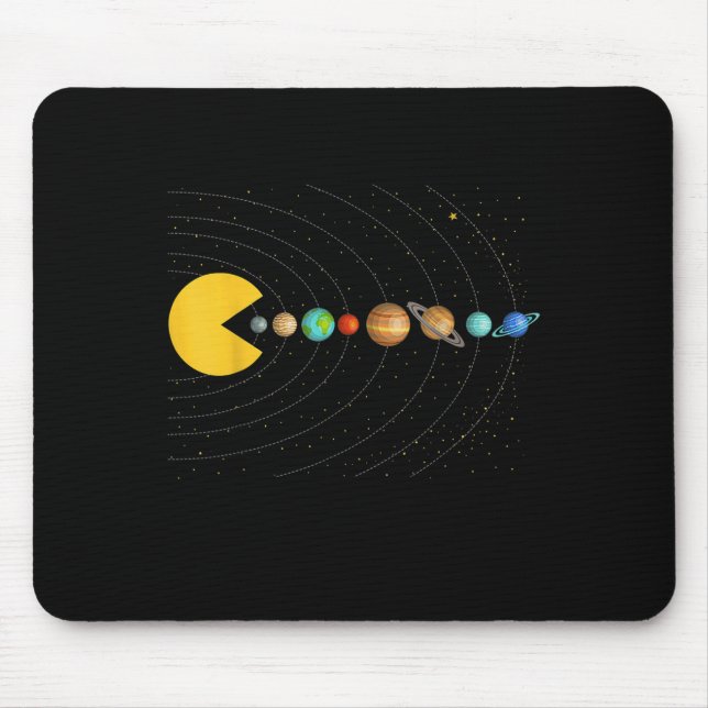 Mousepad Solar System Astronomy Space Video Games Funny Gra (Frente)