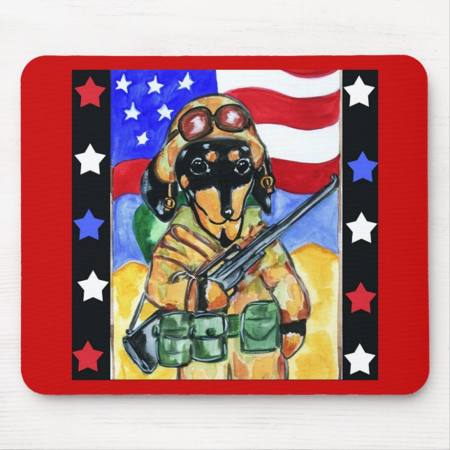 Mousepad Soldado Dachshund (Frente)