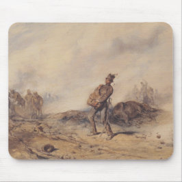 Mousepad Soldado ferido após a batalha (cena de guerra)