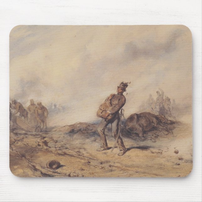 Mousepad Soldado ferido após a batalha (cena de guerra) (Frente)