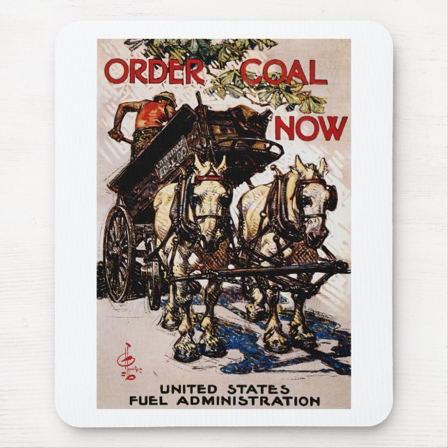 Mousepad Solicite carvão agora (Frente)