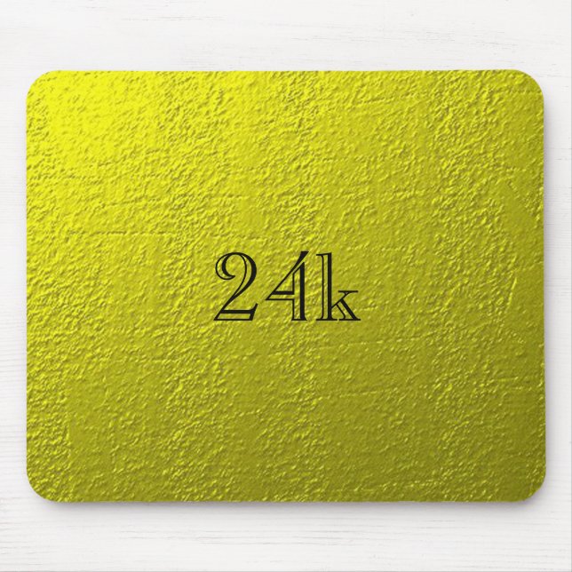 Mousepad Sólido personalizado de 24 k Dourado (Frente)