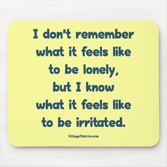 Mousepad Solitário irritado (Frente)