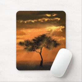 Mousepad Solitário Tree Sunbeams v - Sunrise