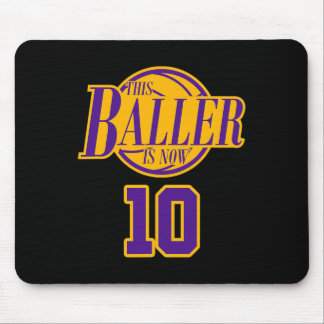 Mousepad Solo De Basquete De Aniversário De 10 Anos, E