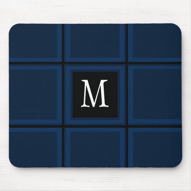 Mousepad Solteiro Azul Marinho Escuro  Personalizado com Fa (Frente)