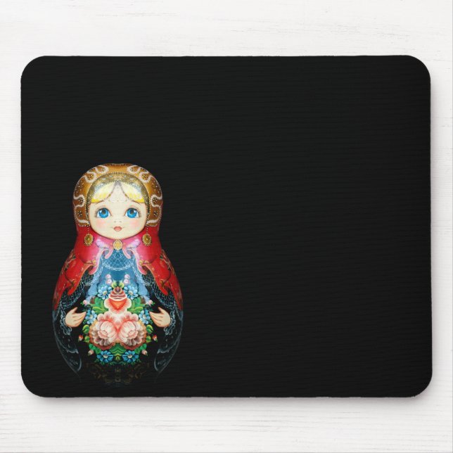 Mousepad Solteiro de boneca russa (Frente)