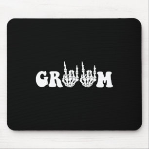 Mousepad Solteiro de Casamento de Halloween Gothic Skeleton