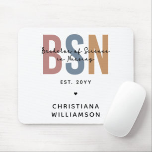 Mousepad Solteiro Personalizado de Ciência BSN na Enfermage