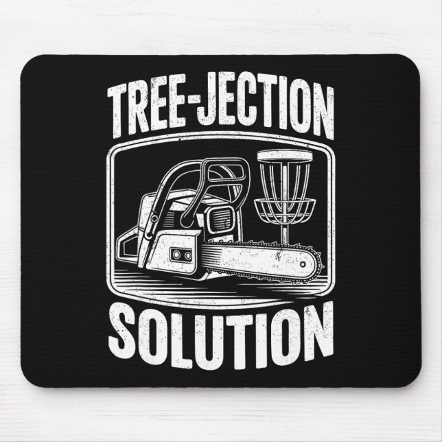 Mousepad Solução de Árvore de Piada de Golfe de Disco  (Frente)