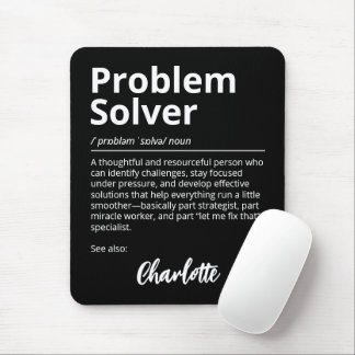 Mousepad Solucionador de Problemas Definição Engraçada Pret
