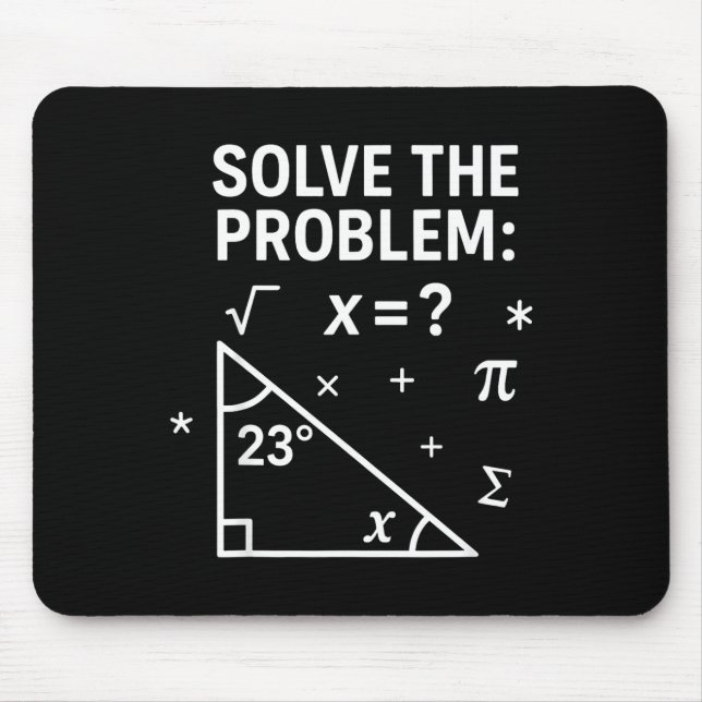 Mousepad Solve The Problem Funny Math 67 Meme Teacher Stude (Frente)