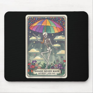 Mousepad Sombra Nunca Fez Ninguém Menos Gay Esqueleto Tarot
