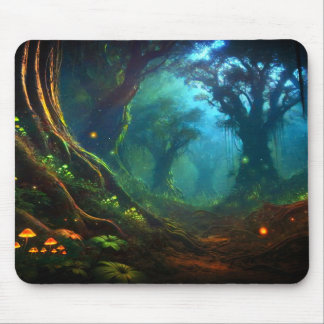 Mousepad Sombras de encantamento: Um Realm Místico de Flore