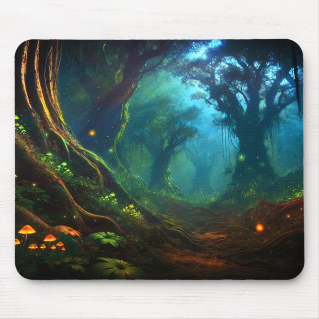 Mousepad Sombras de encantamento: Um Realm Místico de Flore (Frente)