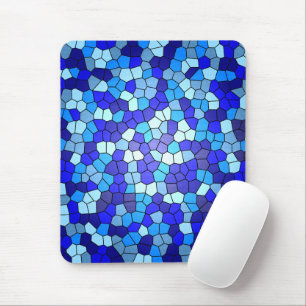 Mousepad Sombras de Vidro Azul Obtidos por Shirley Taylor