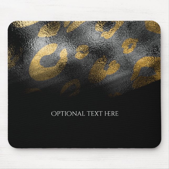 Mousepad Sombras Pretas e Impressão Leopardo Exótica (Frente)