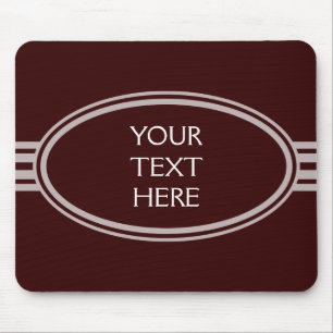 Mousepad SOMENTE COR/branco BANDEIRA do BOTÃO + seu texto