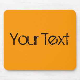 Mousepad SOMENTE COR/laranja + seu texto