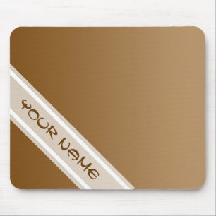 Mousepad SOMENTE inclinações da COR - marrom + seu nome