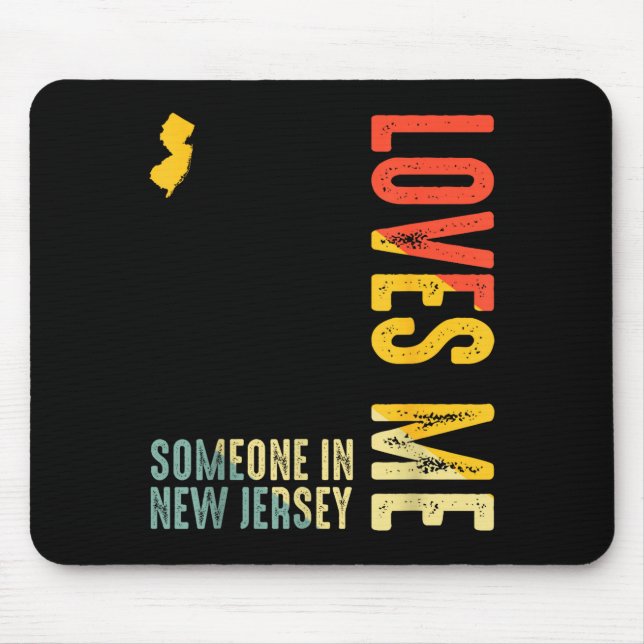 Mousepad Someone In New Jersey Loves Me Clic Retro State  (Frente)