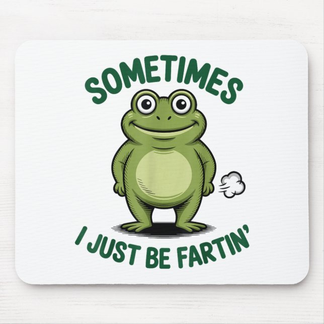 Mousepad Sometimes I Just Be Farting Frog Christmas Funny F (Frente)