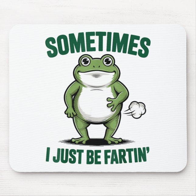 Mousepad Sometimes I Just Be Farting Frog Christmas Funny F (Frente)
