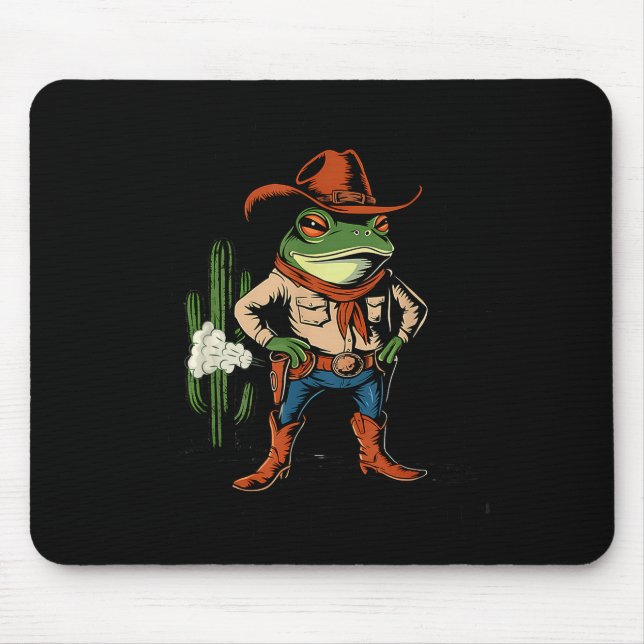 Mousepad Sometimes I Just Be Farting Funny Cowboy Frog  (Frente)