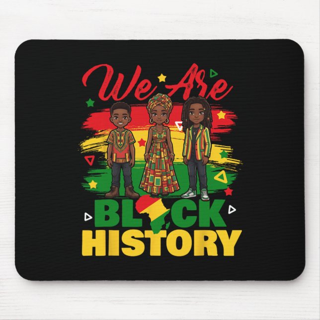 Mousepad Somos História Negra - Mês da História Africana Ne (Frente)