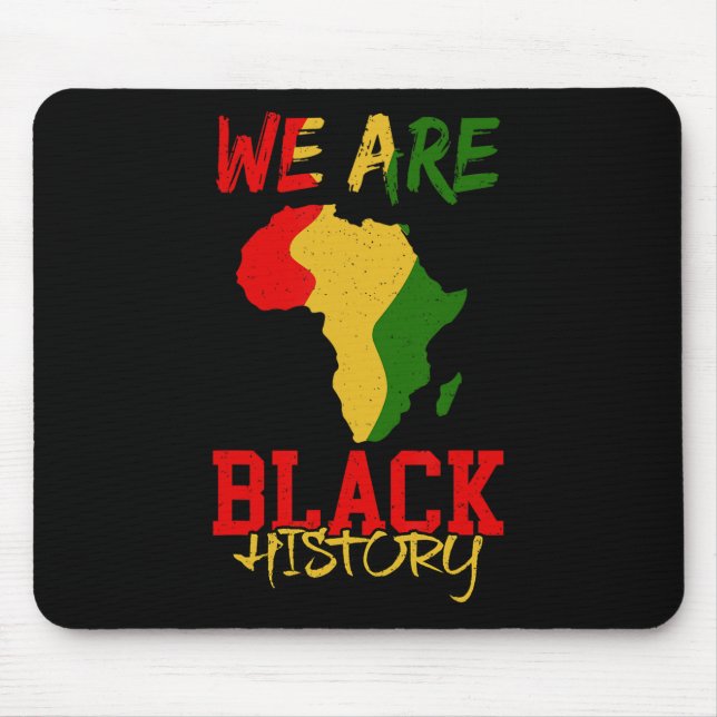 Mousepad Somos Mês da História Negra Mapa da África Afro-Am (Frente)
