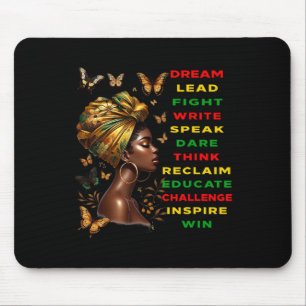 Mousepad Sonhe Como Mulher Negra Martin Mês da História Neg