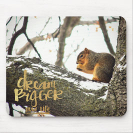 Mousepad Sonhe maior que o Esquilo da Vida