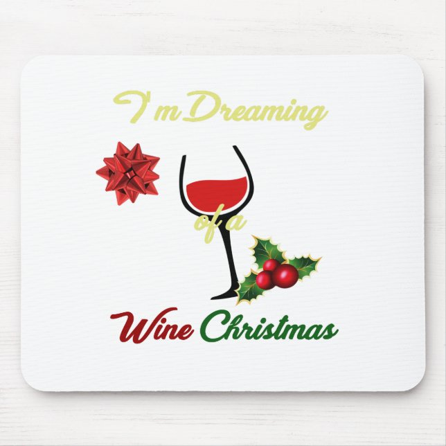 Mousepad Sonho elegante de um Natal do vinho (Frente)