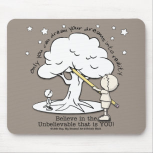 Mousepad Sonho Em Um Rapaz Da Realidade, Logotipo De Grande