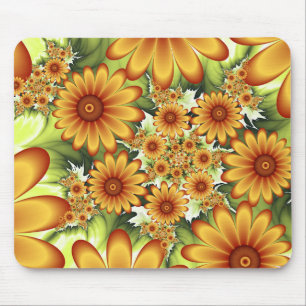 Mousepad Sonho floral, arte abstrata moderna do Fractal da