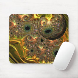 Mousepad Sonho Fractal Ouro Líquido