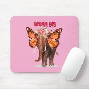 Mousepad Sonho Grande Como Um Elefante Inspirador