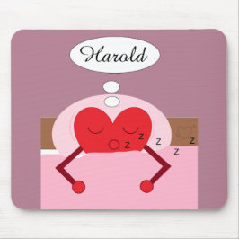 Mousepad Sonhos de Coração Rosa e Roxo