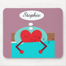 Mousepad Sonhos de coração roxos e verdes