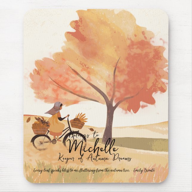 Mousepad Sonhos de Outono Personalizados para Meninas  (Frente)