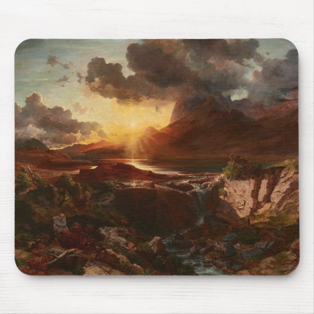 Mousepad Sonnenuntergang am Hintersee em Berchtesgaden (Frente)