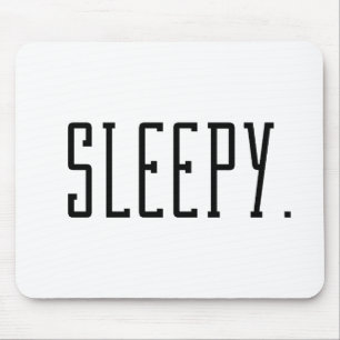 Mousepad Sonolento. Tipografia