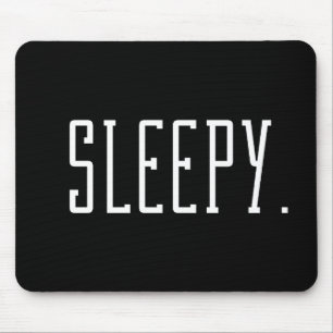 Mousepad Sonolento. Tipografia