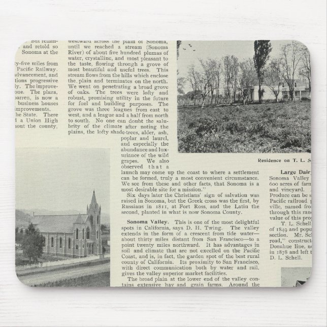 Mousepad Sonoma, Califórnia (Frente)