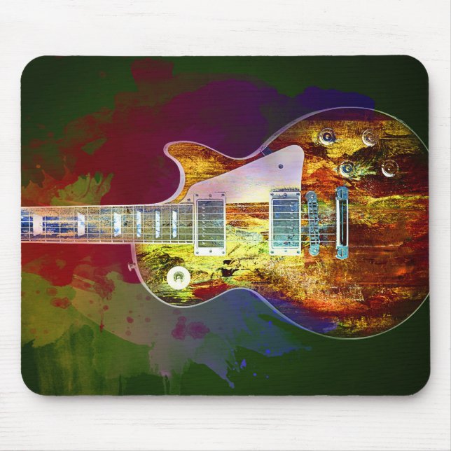 Mousepad Sons da música. Guitarra colorida (Frente)