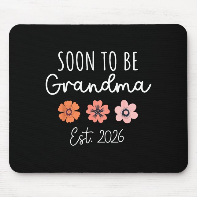 Mousepad Soon To Be Grandma 2026 Pregnancy Announcement Gra (Frente)