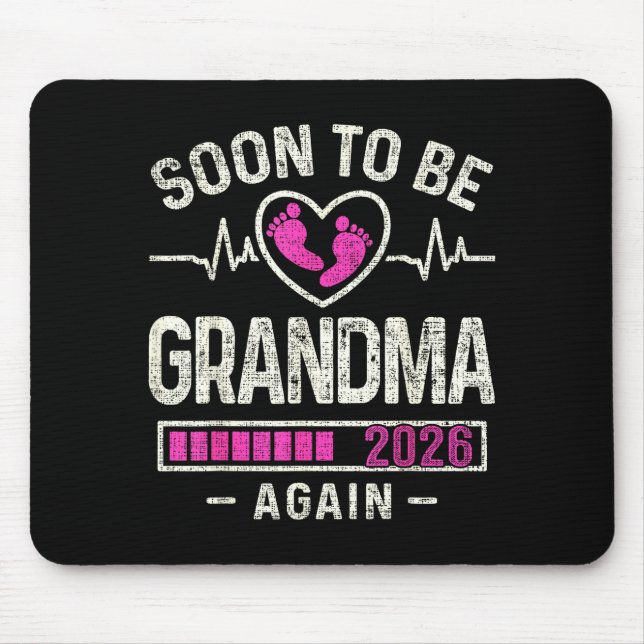 Mousepad Soon To Be Grandma Again 2026 Expecting Baby Grand (Frente)