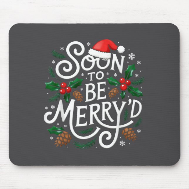 Mousepad Soon To Be Merry'd Christmas Engaged Fiance Santa  (Frente)